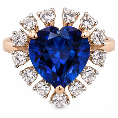 Blue Heart Diamond Ring
