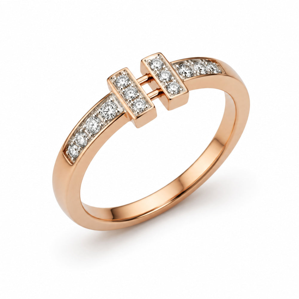 Twin Bridge Diamond Ring