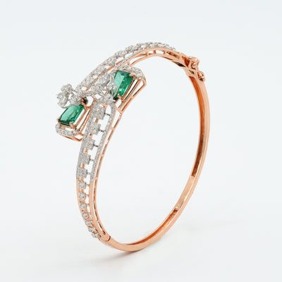 Emerald Spark Diamond Bangle