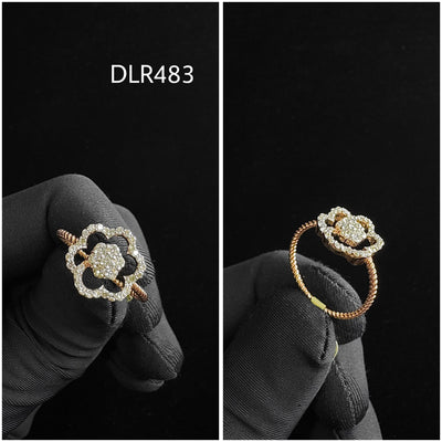 Floral Halo Diamond Ring