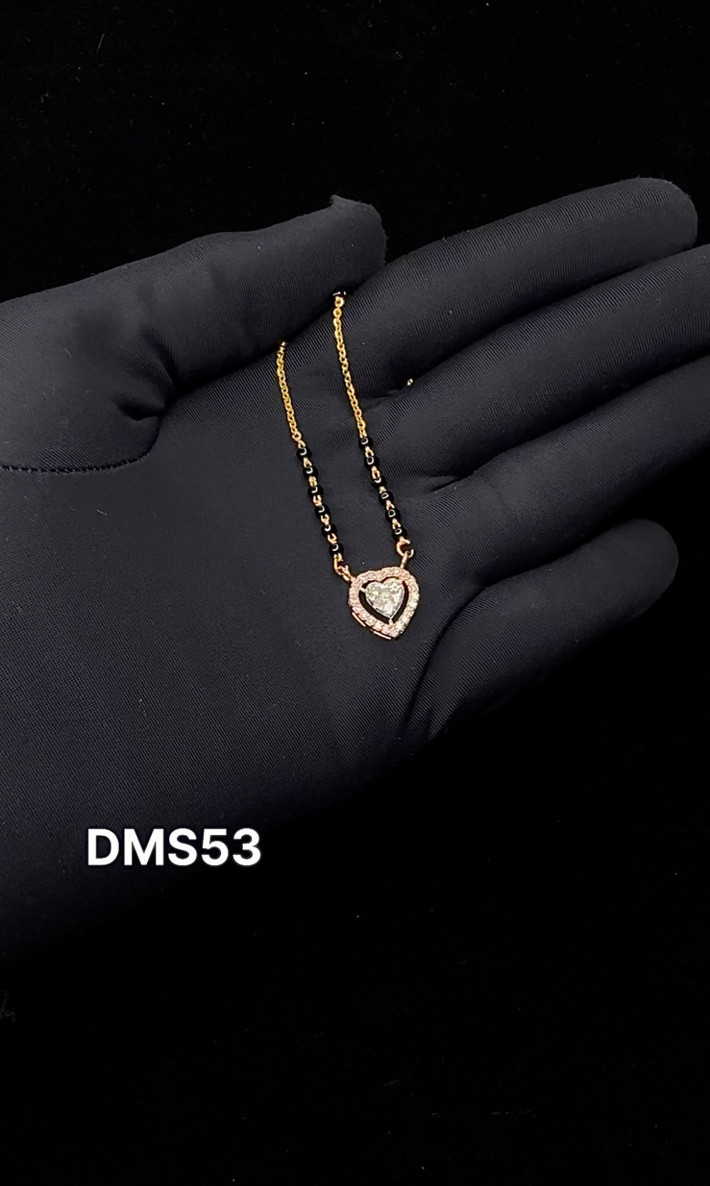 Heart Halo Diamond Mangalsutra