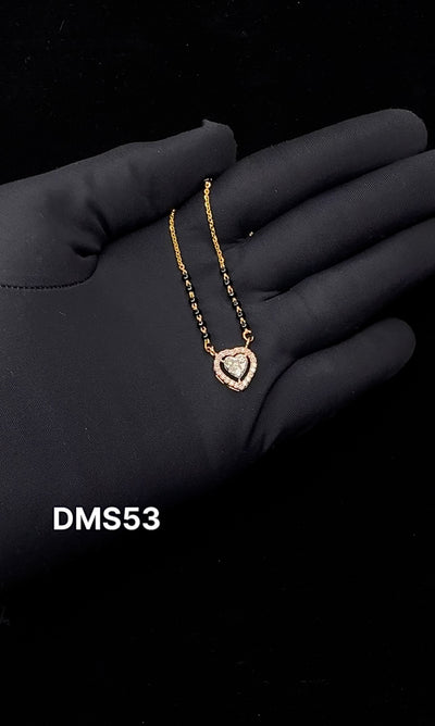 Heart Halo Diamond Mangalsutra