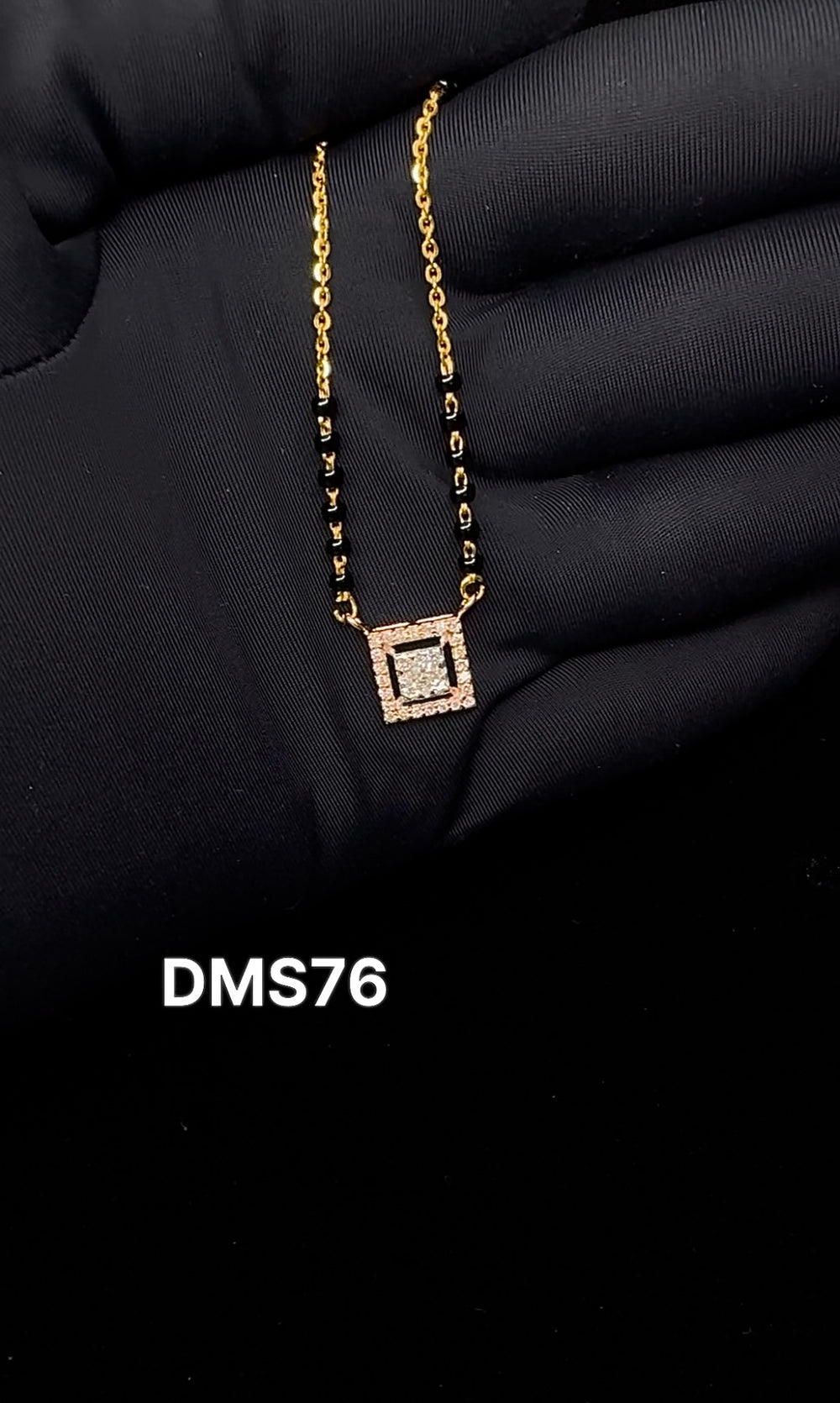 Square Glow Diamond Mangalsutra