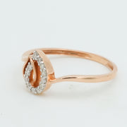 Diamond Twin Leaf Ring