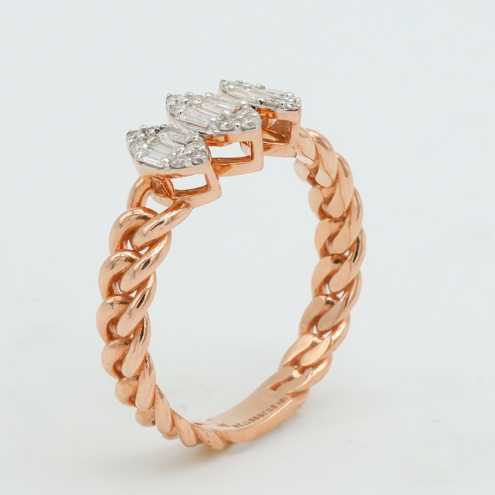 Triple Bloom Diamond Ring