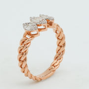 Triple Bloom Diamond Ring