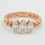 Triple Bloom Diamond Ring