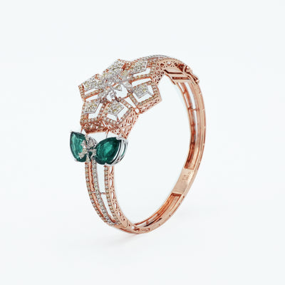 Emerald Bouquet Diamond Bracelet