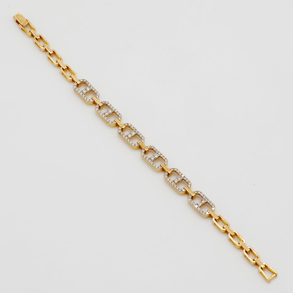 Diamond Chain Link Bracelet