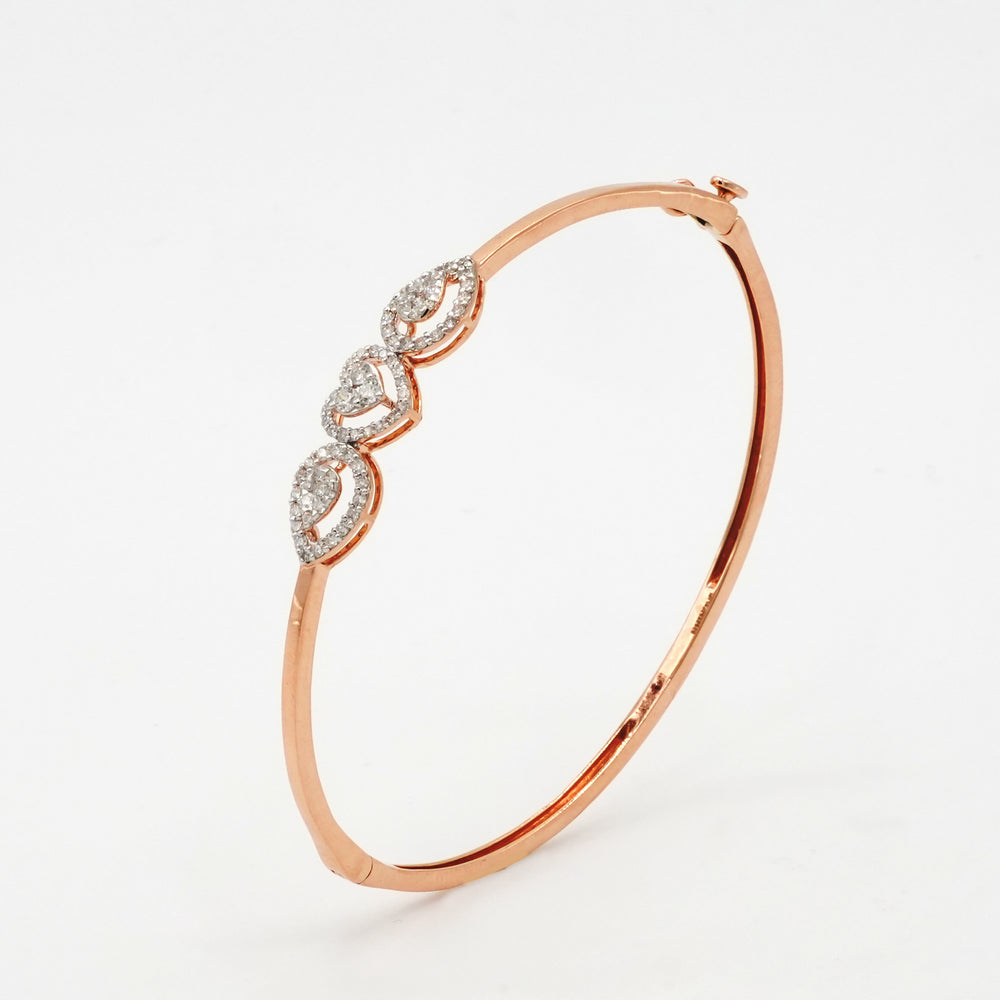 Heartline Diamond Bangle