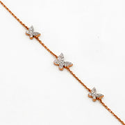 Butterfly Charm Diamond Bracelet