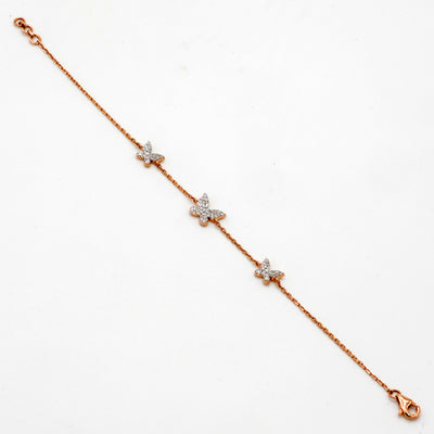 Butterfly Charm Diamond Bracelet