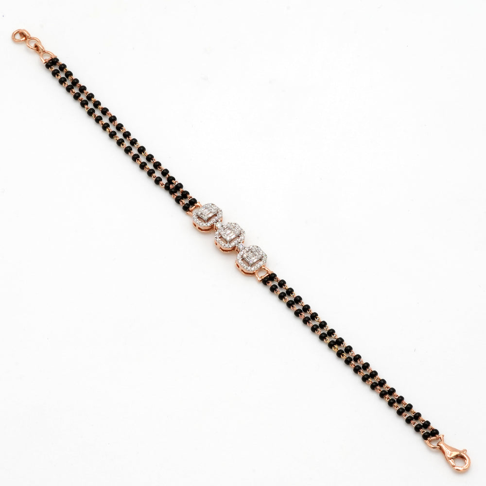 Triple Halo Diamond Bracelet