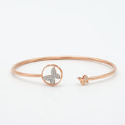 Butterfly Halo Diamond Bangle