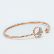 Butterfly Halo Diamond Bangle