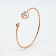Butterfly Halo Diamond Bangle