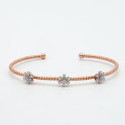 Floral Trio Diamond Bangle