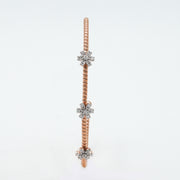 Floral Trio Diamond Bangle