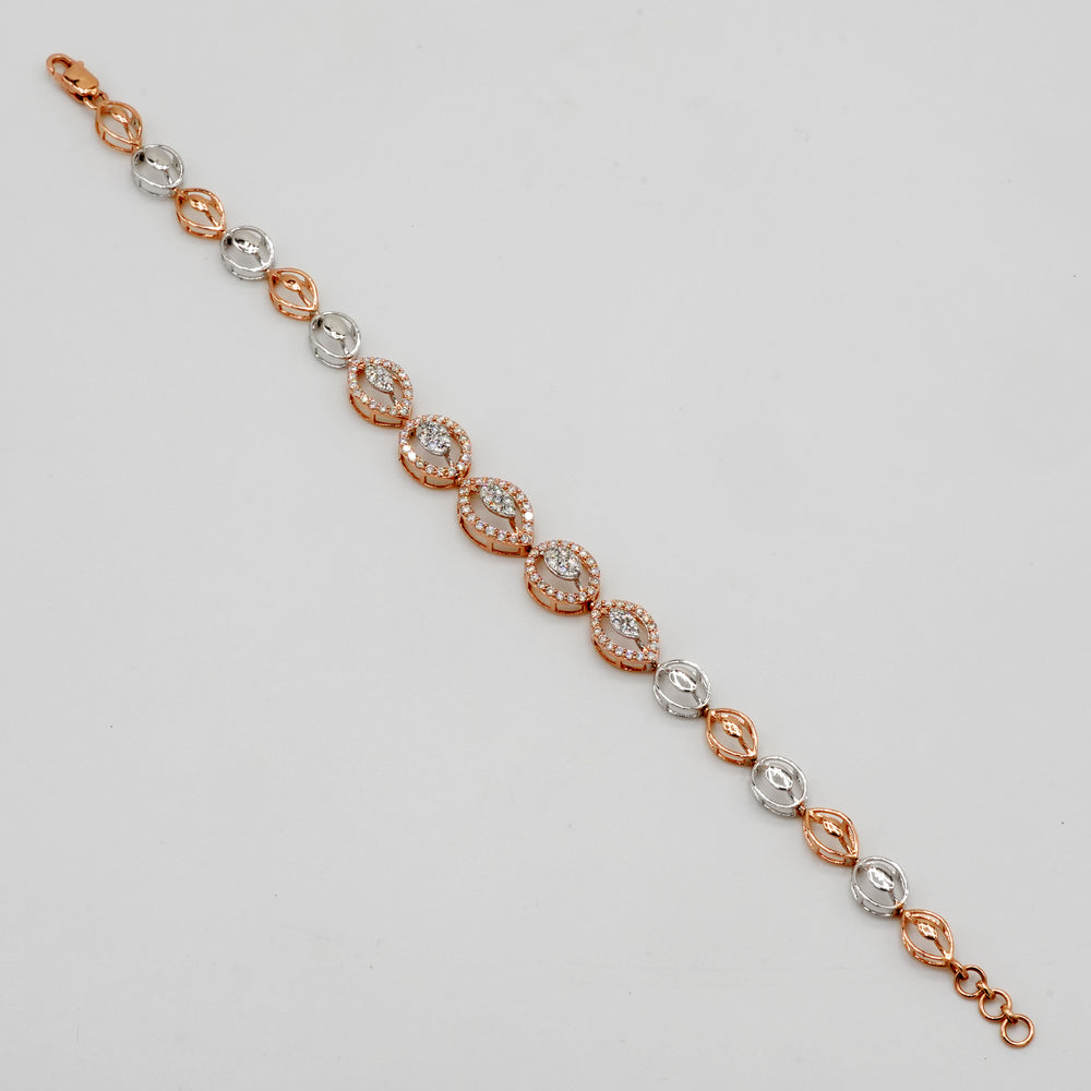 Halo Link Diamond Bracelet
