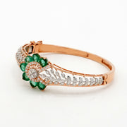 Floral Swirl Diamond Bangle