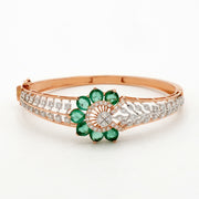 Floral Swirl Diamond Bangle