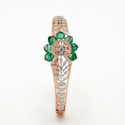 Floral Swirl Diamond Bangle