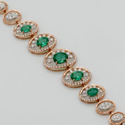 Emerald Aura Diamond Bracelet