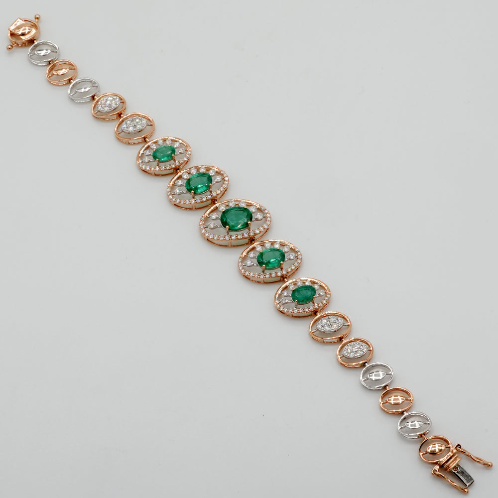 Emerald Aura Diamond Bracelet