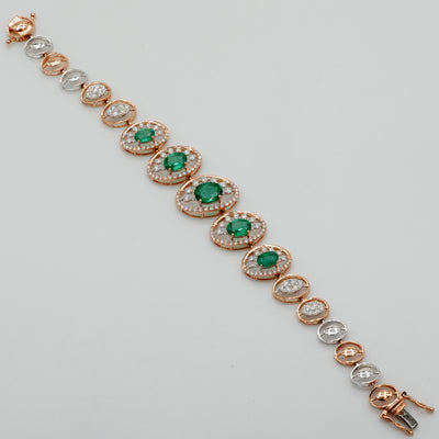 Emerald Aura Diamond Bracelet