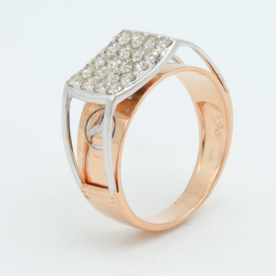 Cushion Crest Diamond Ring