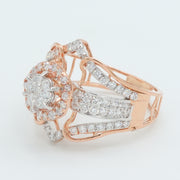 Geo Halo Diamond Ring