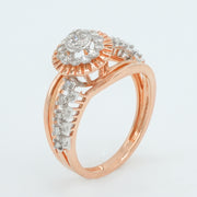 Sunray Halo Diamond Ring