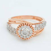 Sunray Halo Diamond Ring