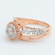 Sunray Halo Diamond Ring