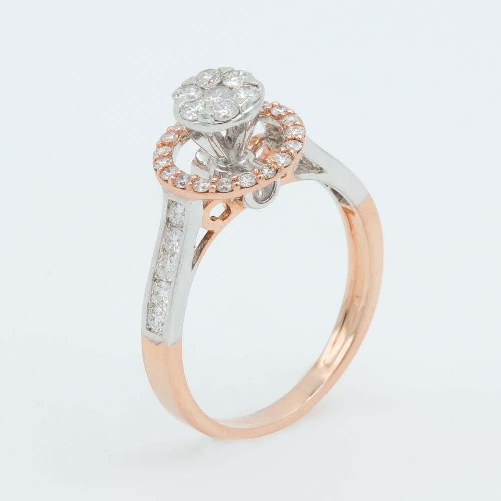 Crown Halo Diamond Ring