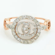 Diamond Pearl Halo Ring