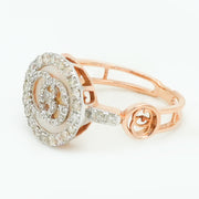 Diamond Pearl Halo Ring