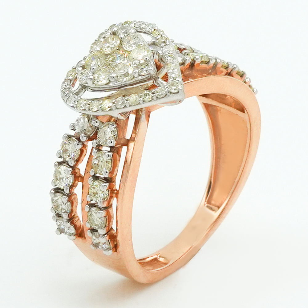 Twin Heart Diamond Ring
