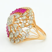 Crown Petal Diamond Ring