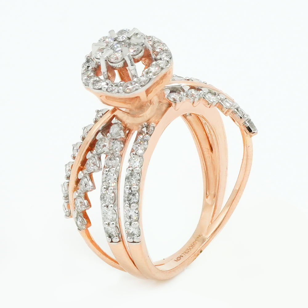 Ribbon Bloom Diamond Ring