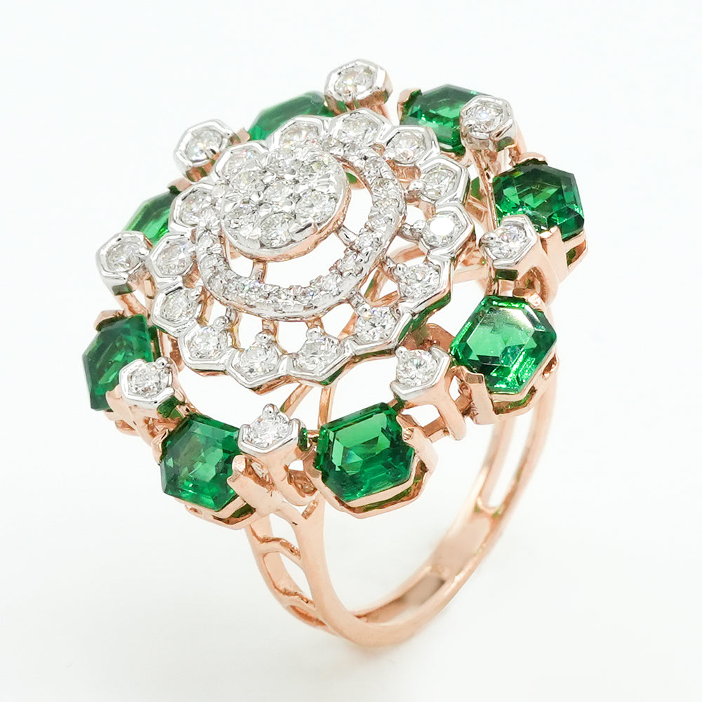 Emerald Bloom Ring