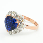 Blue Heart Diamond Ring