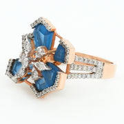 Midnight Flora Diamond Ring
