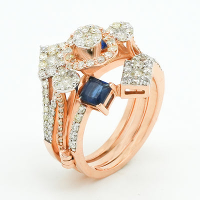 Twin Arc Diamond Ring