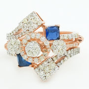 Twin Arc Diamond Ring