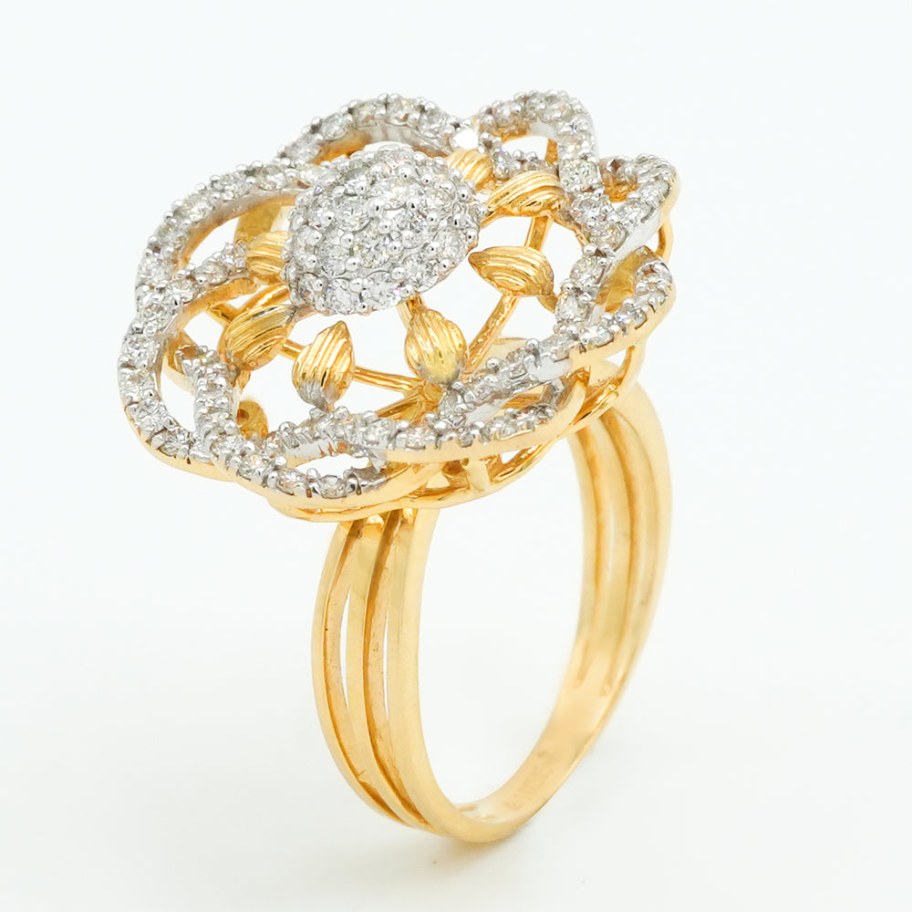 Rosette Diamond Ring