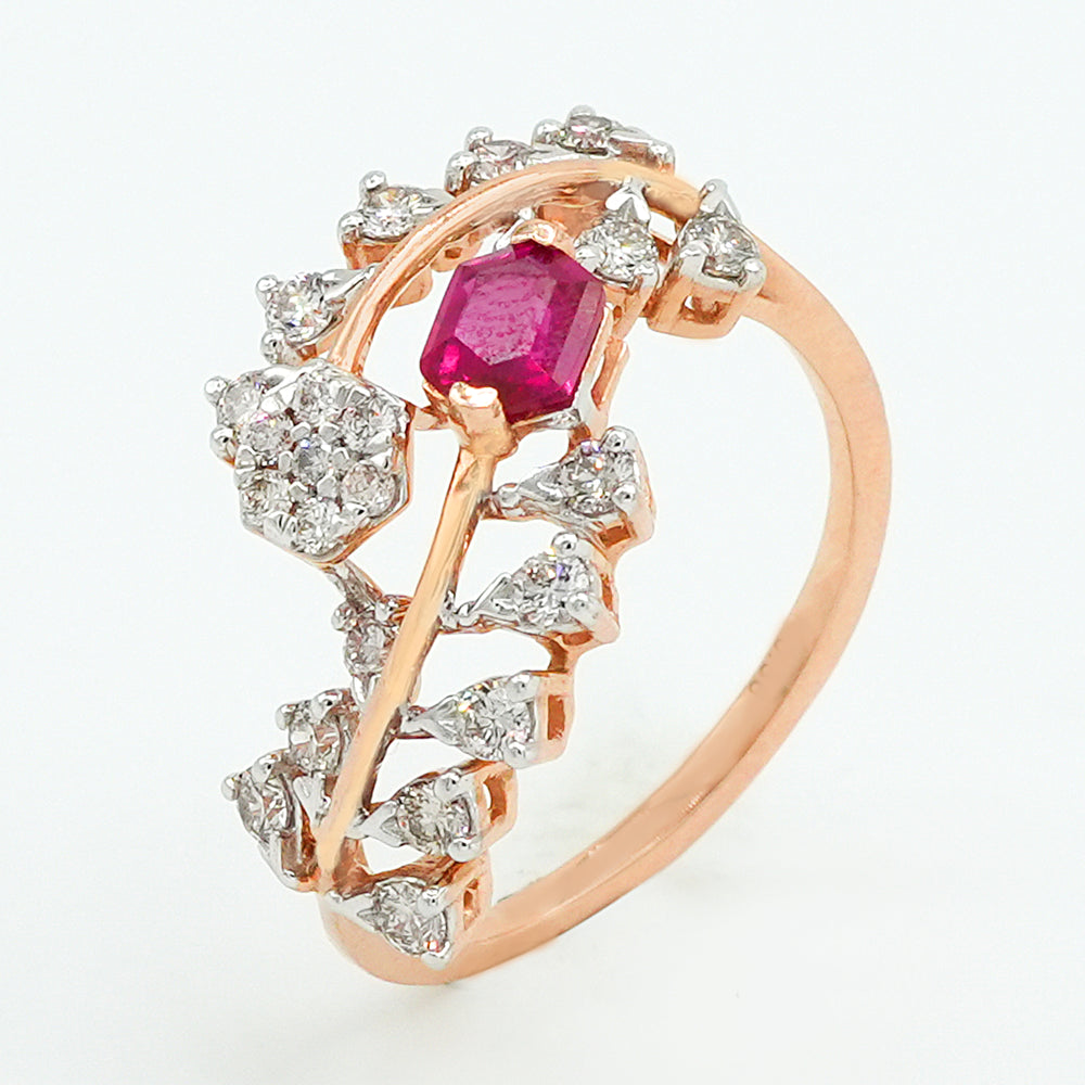 Ruby Vine Diamond Ring