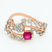Ruby Vine Diamond Ring