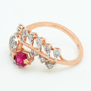 Ruby Vine Diamond Ring