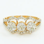 Peacock Grace Diamond Ring